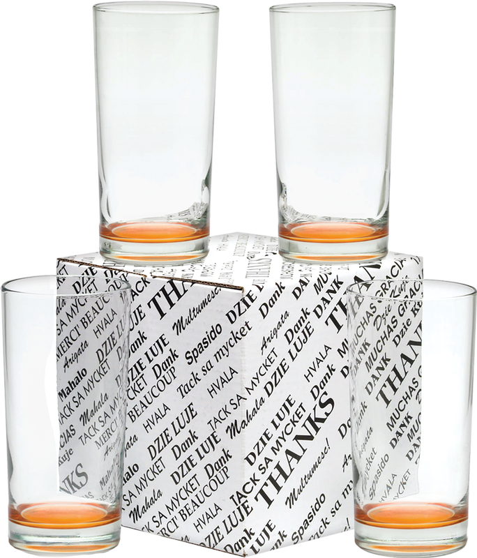 12 oz. Deluxe Beverage Thank You Set - Deep Etched 10