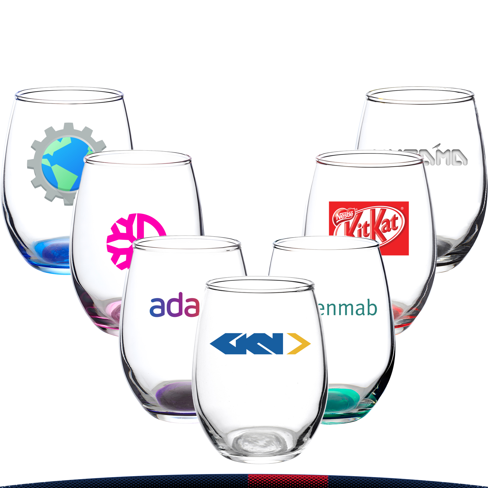 9 oz. Arc Stemless Wine Glasses 9