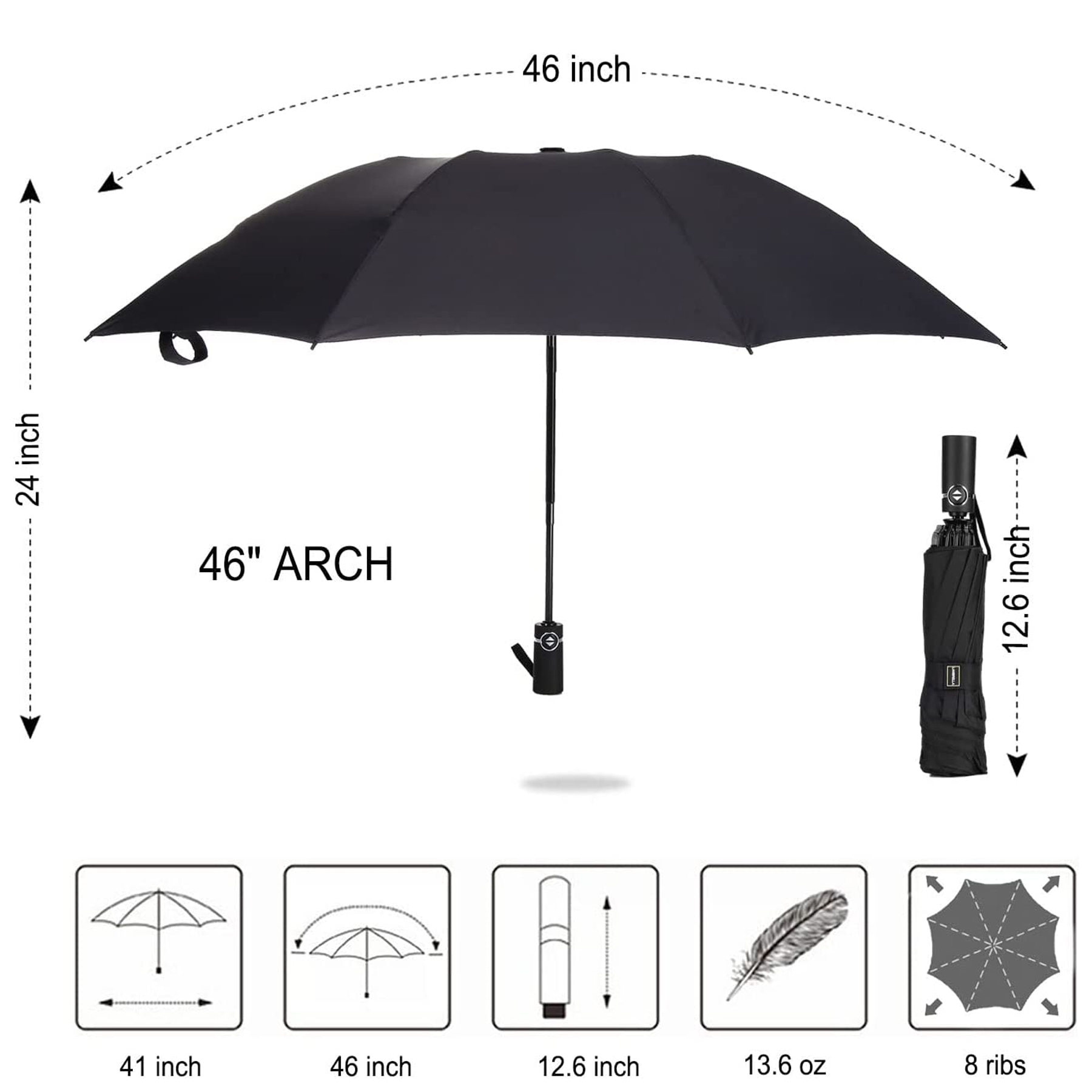 Compact Folding Reverse Umbrella 3