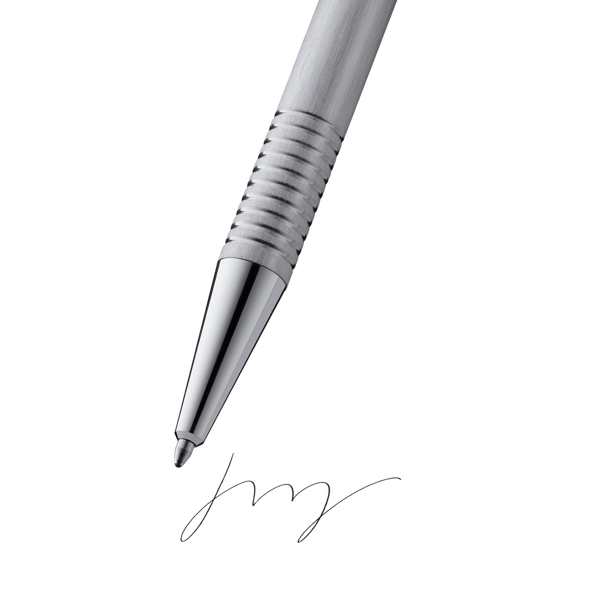 LAMY Logo Brushed Stainless Steel Ballpoint Pen 5