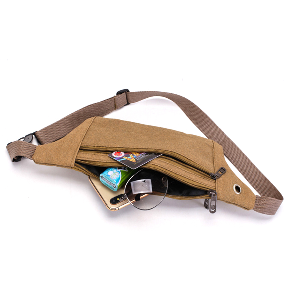 Canvas sports fanny pack waist bag chest bag 9