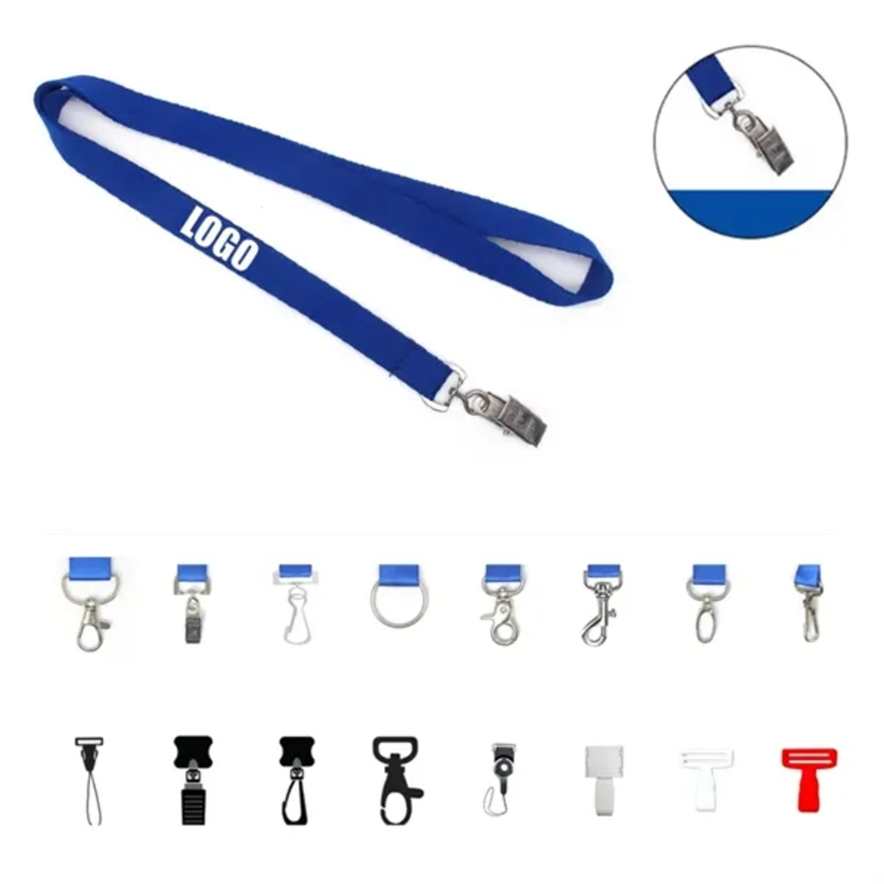 Polyester Lanyard with Metal Bulldog Clip
2