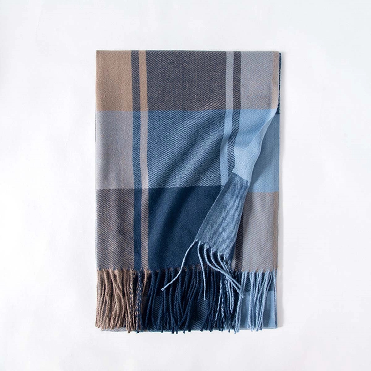 Winter Shawl Grid Warm Scarf 4