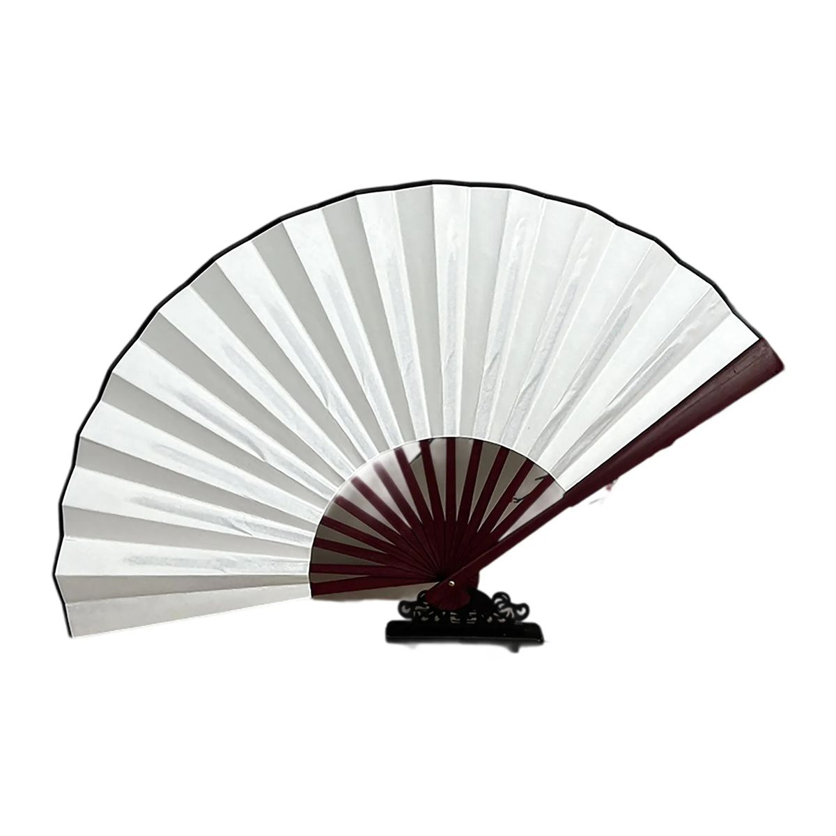 Bamboo Silk Fan with Foldable Frame for Weddings or Events 3