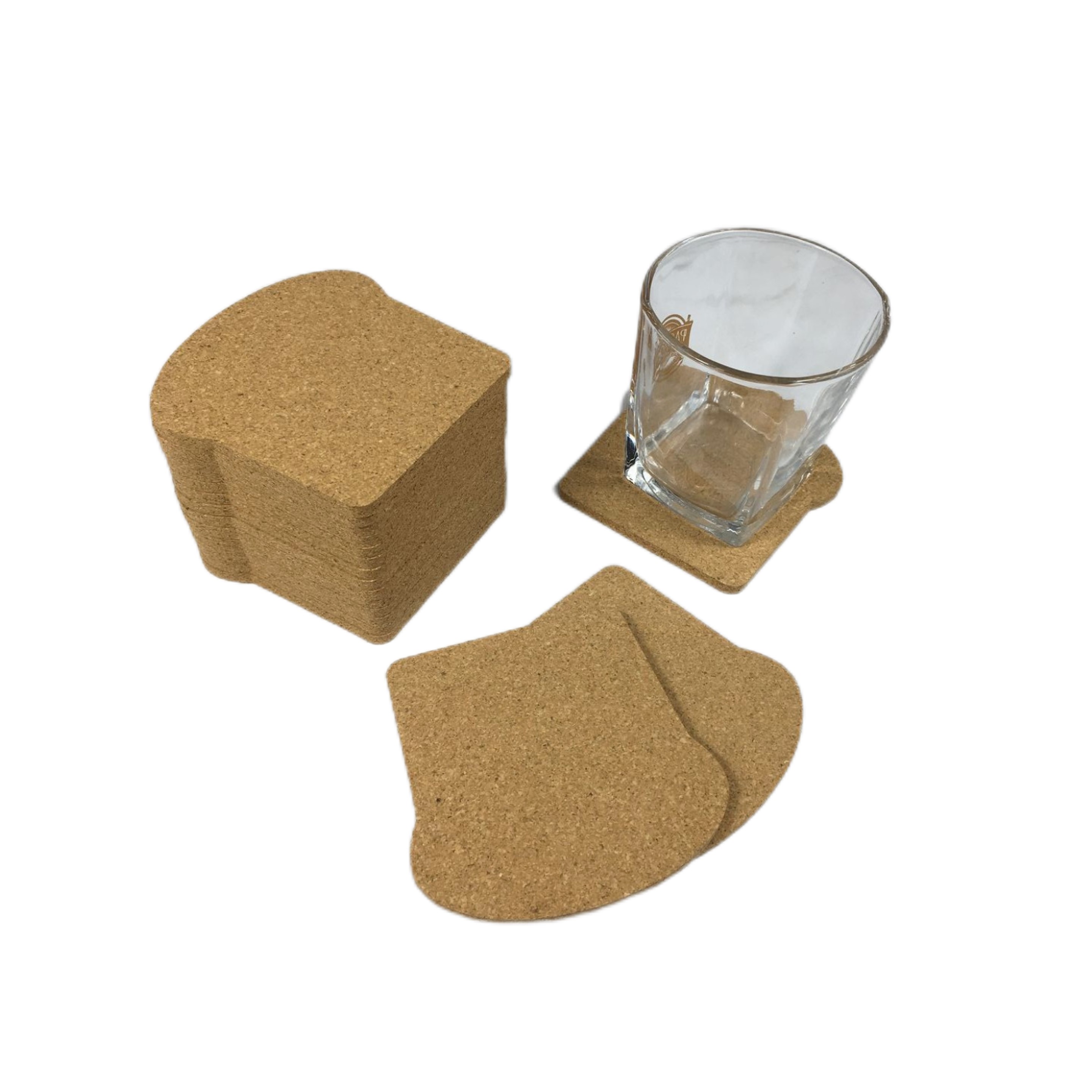 Toast Shape Cork Coaster 1