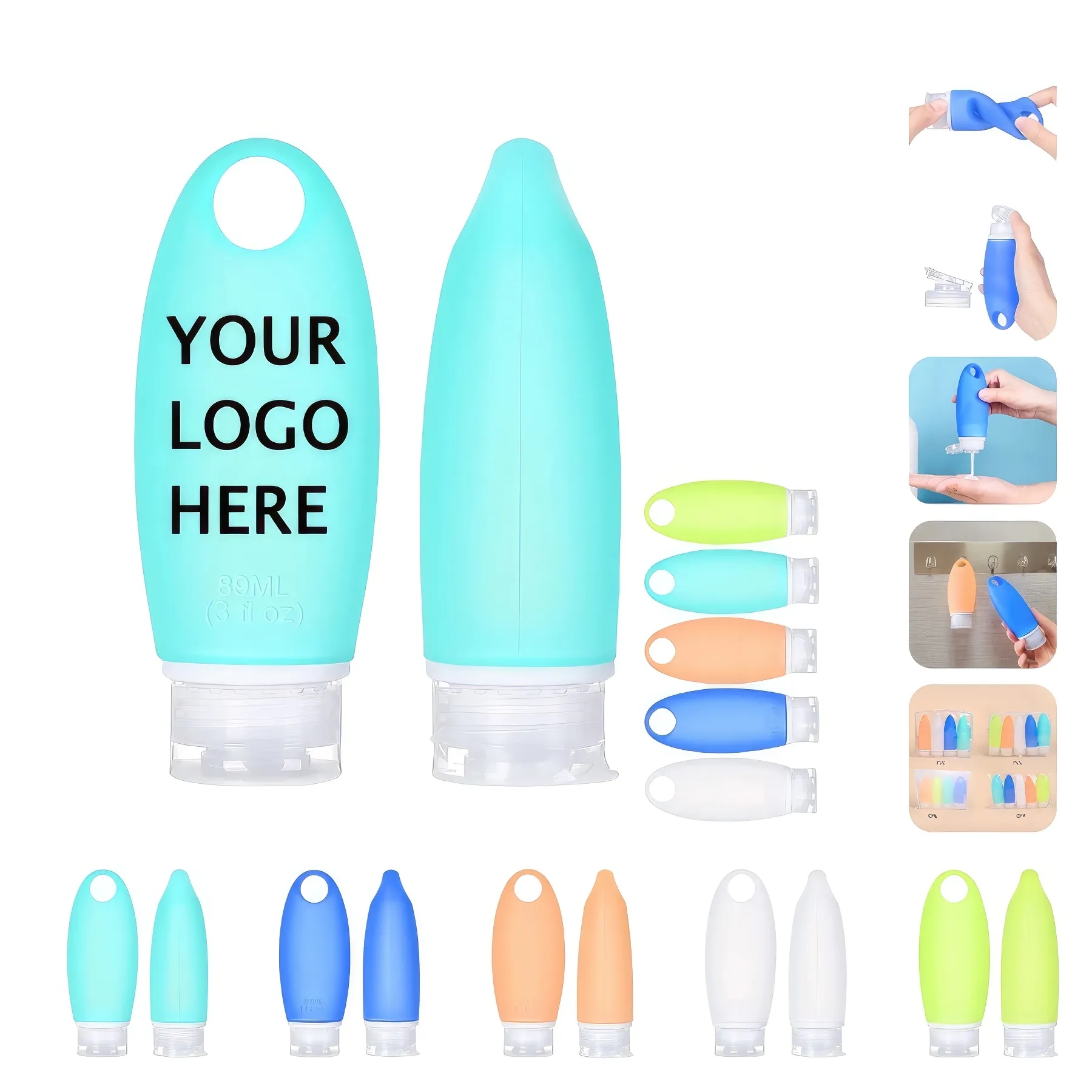 Silicone Refillable Travel Bottle & Container for Toiletries 5
