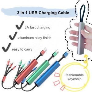 3 In 1 Retractable Usb Charging Cable 3