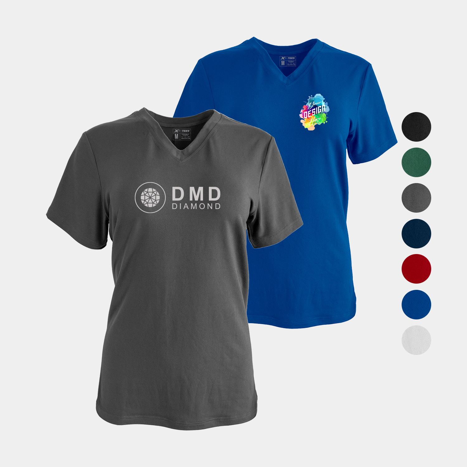 Velvet Jersey Women's Set-In Sleeves V-Neck T-Shirt 1