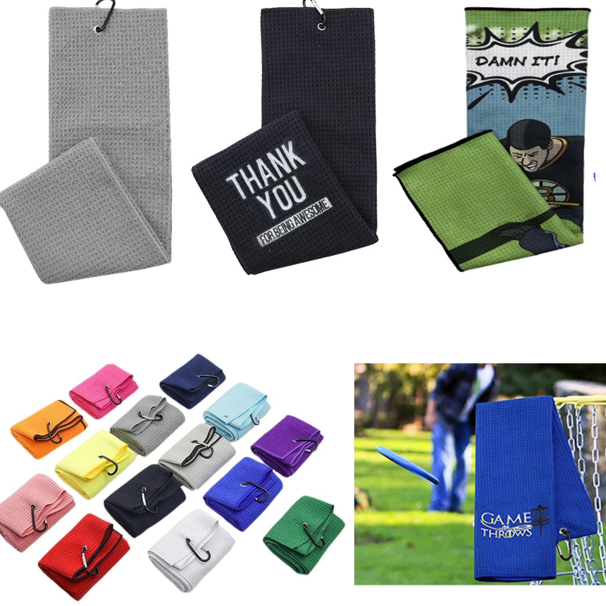 Waffle Golf Towel 1