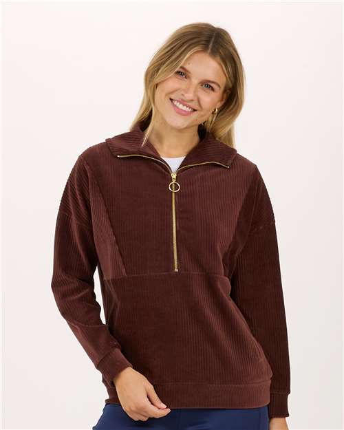 Women's Manchester Corded Quarter-Zip Pullover - BW5203 15