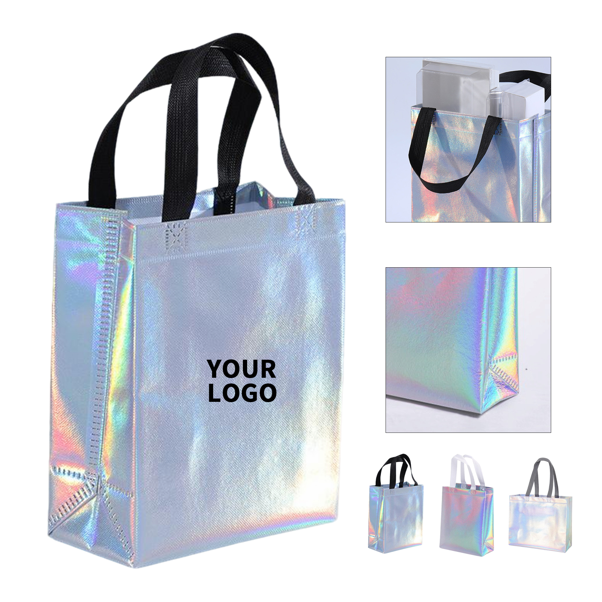 Non Woven Aluminum Coated Gift Bag With Sparkling Gloss 1