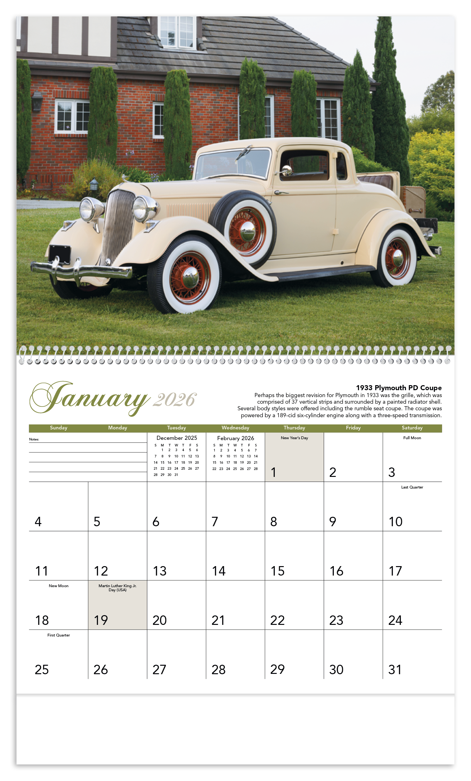 Triumph® Calendars Antique Cars Calendar 35