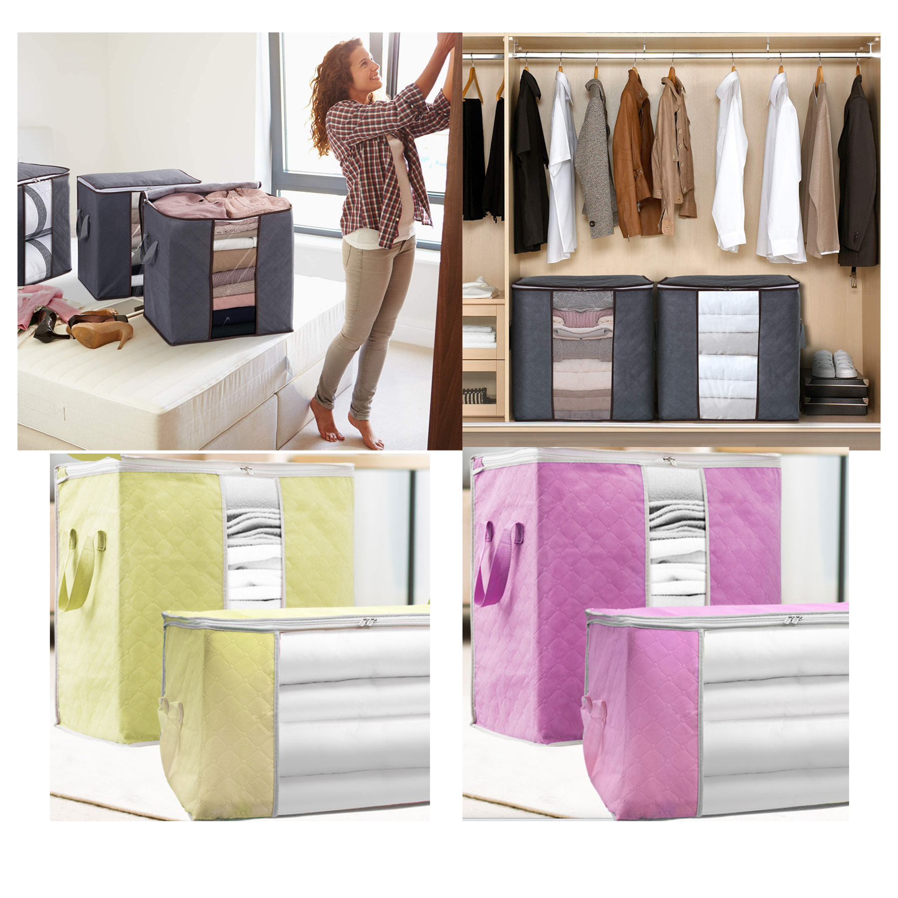 5 Pack Large Capacity Clothes Organizer Bag 2