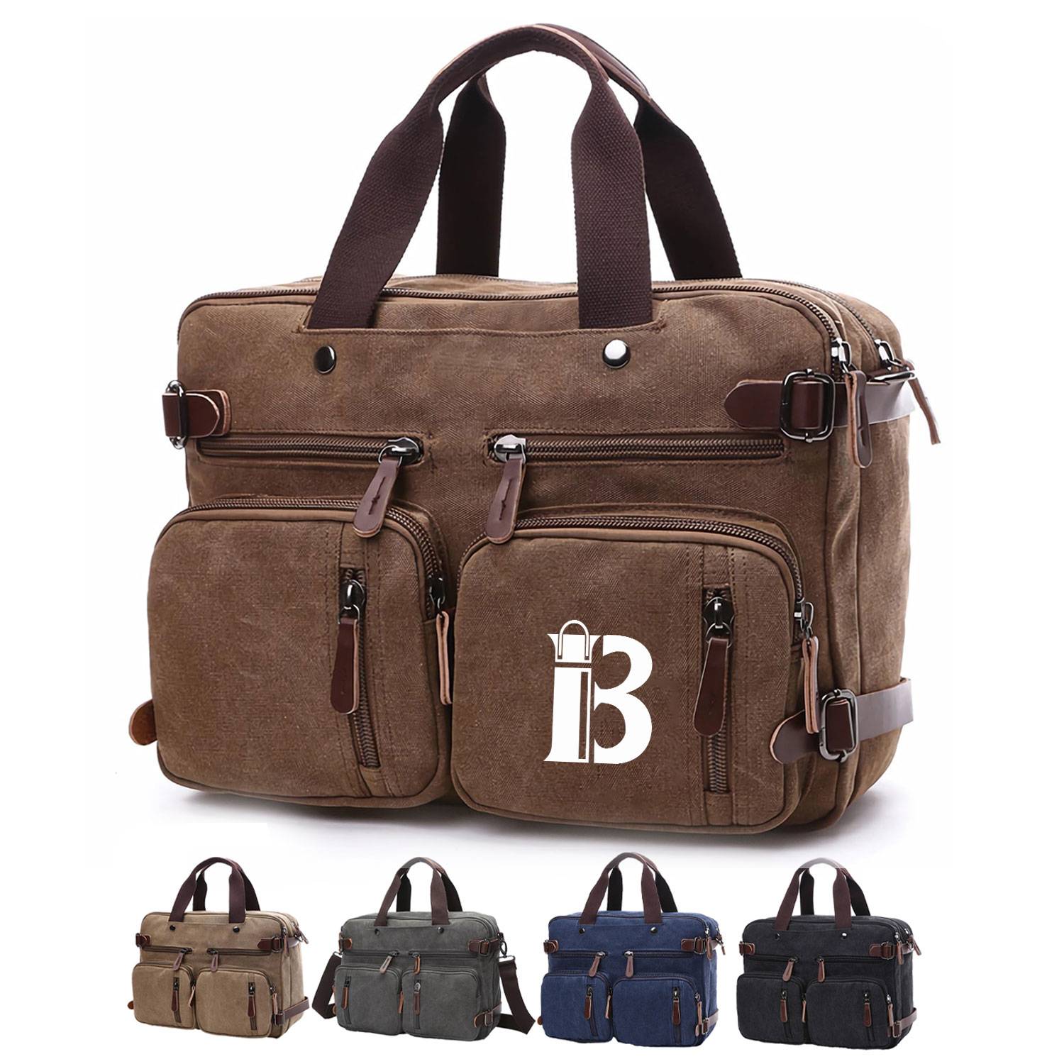 Laptop Tote Bag 3 in 1 Convertible Messenger Briefcase 21