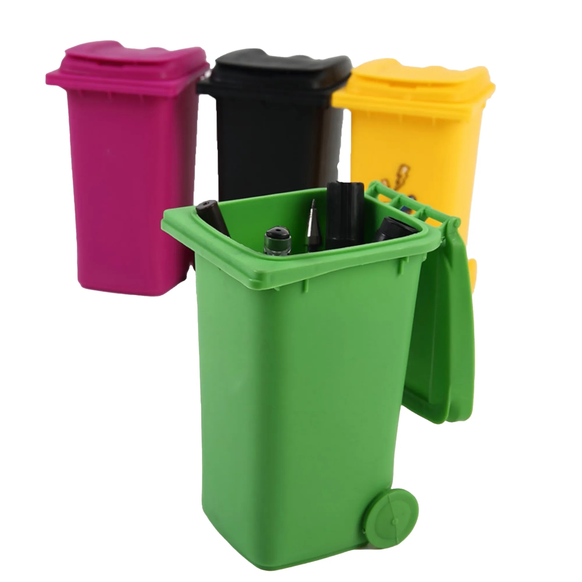 Mini Garbage Trash Bin Pen Holder Plastic MOQ50 3