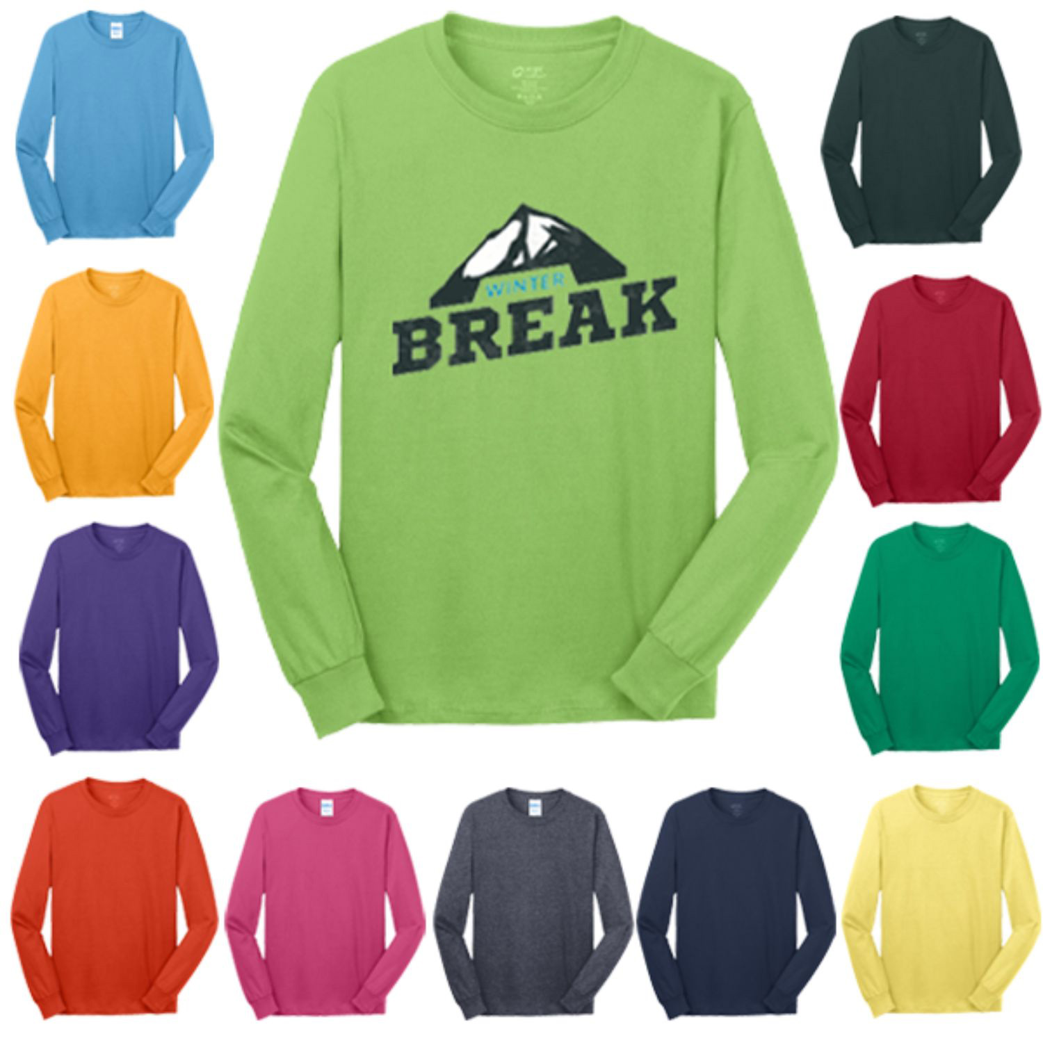 Pure Cotton Casual Long Sleeve Winter T-shirt 5.4 oz 1