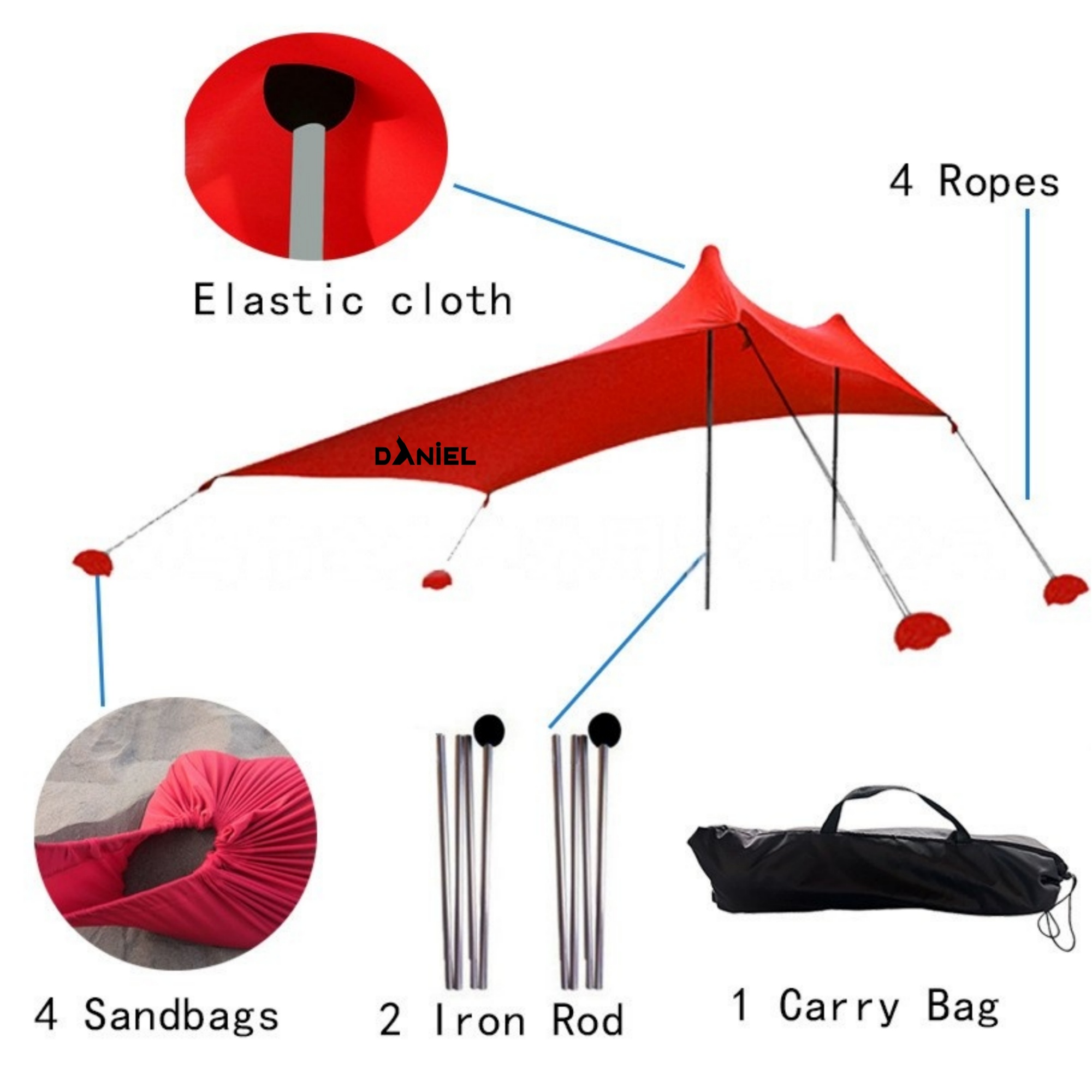 118" x 118" x 78.7" Outdoor Portable Lyca Canopy 1