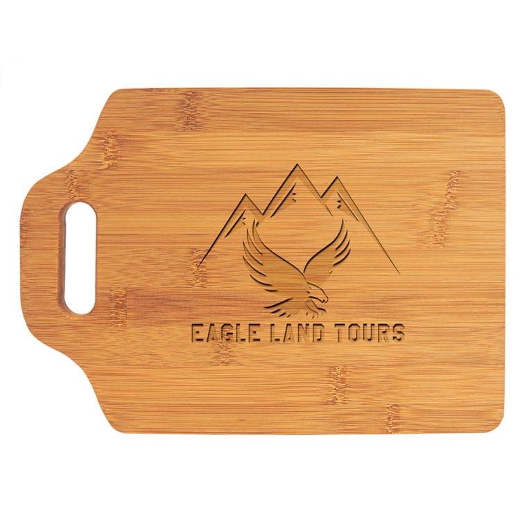 11" x 7 3/4" Bamboo Cutting Board with Handle 1