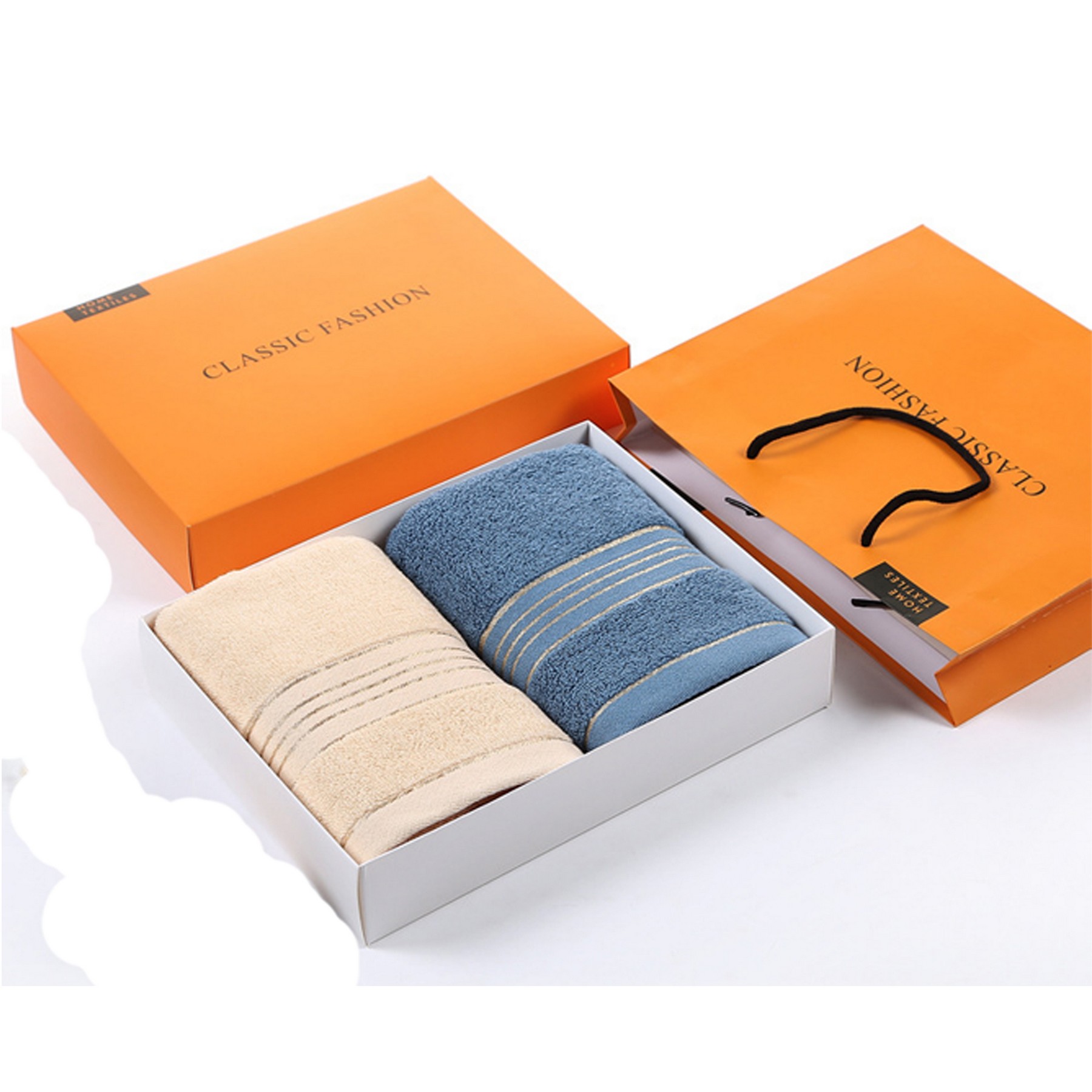 Cotton Towel Double Strip Gift Box 6