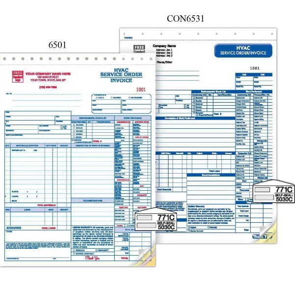 HVAC service orders, invoices 2