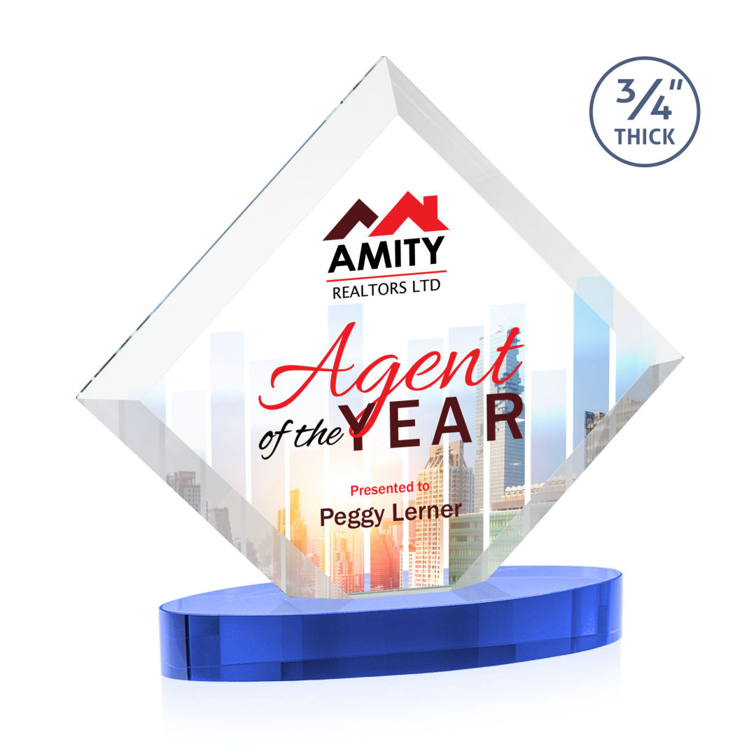 Belaire VividPrint™ Award on Alberton Base - Sky Blue 5
