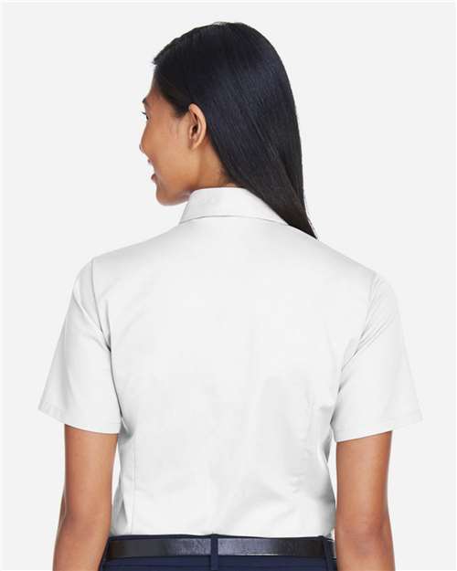 Women's Easy Blend™ Short Sleeve Twill Dress Shirt with Stain-Release - M500SW 35