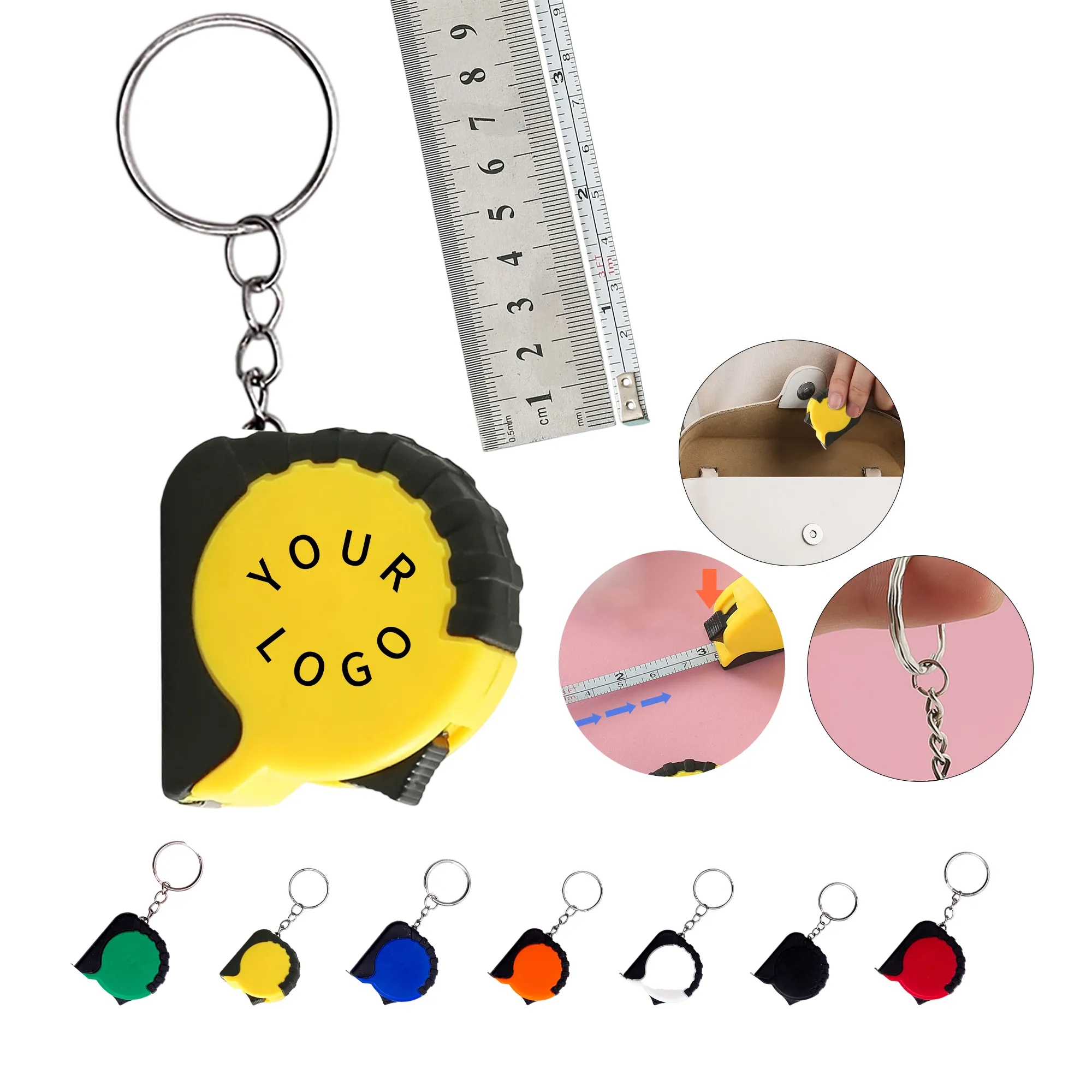 Rubber-Coated Mini Gift Tape Measure 5