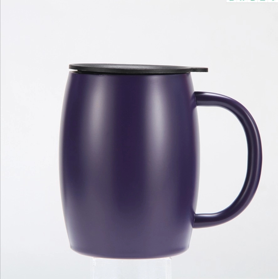 Custom 14 oz Double Wall Coffee Cups With Lid & Handle 6