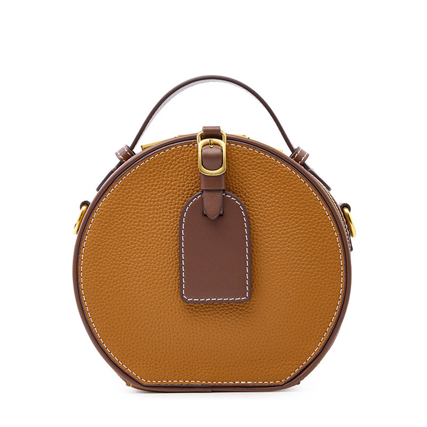 Genuine Leather Round hand-held women's Crossbody bag 4
