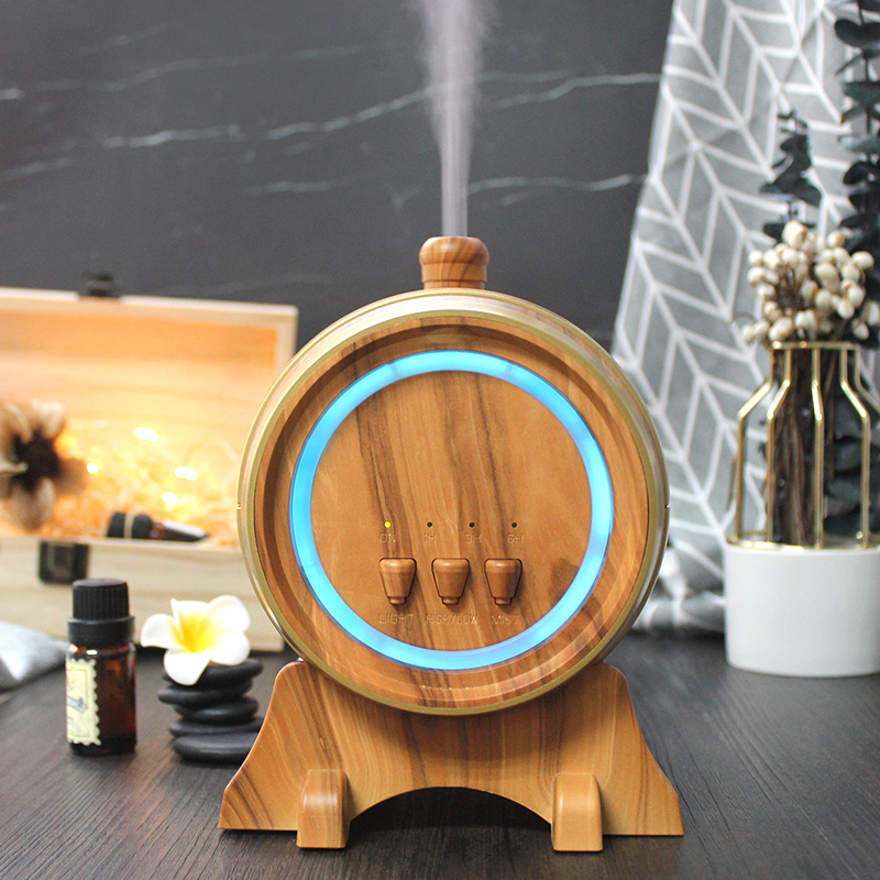 Oak Barrel Shaped 350ML Aroma Diffuser And Humidifier 2
