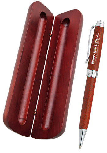 Terrific Timber-3 Ballpoint Pen in Wooden Box 1