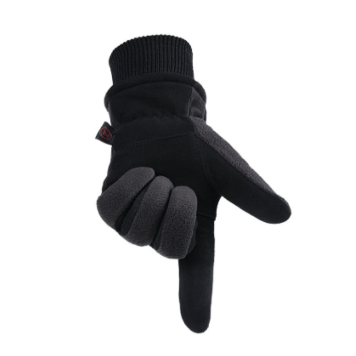 Deerskin and velvet winter warm gloves 4