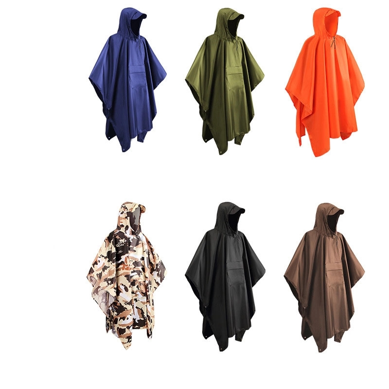 Waterproof Rain Poncho For Camping Hiking 3