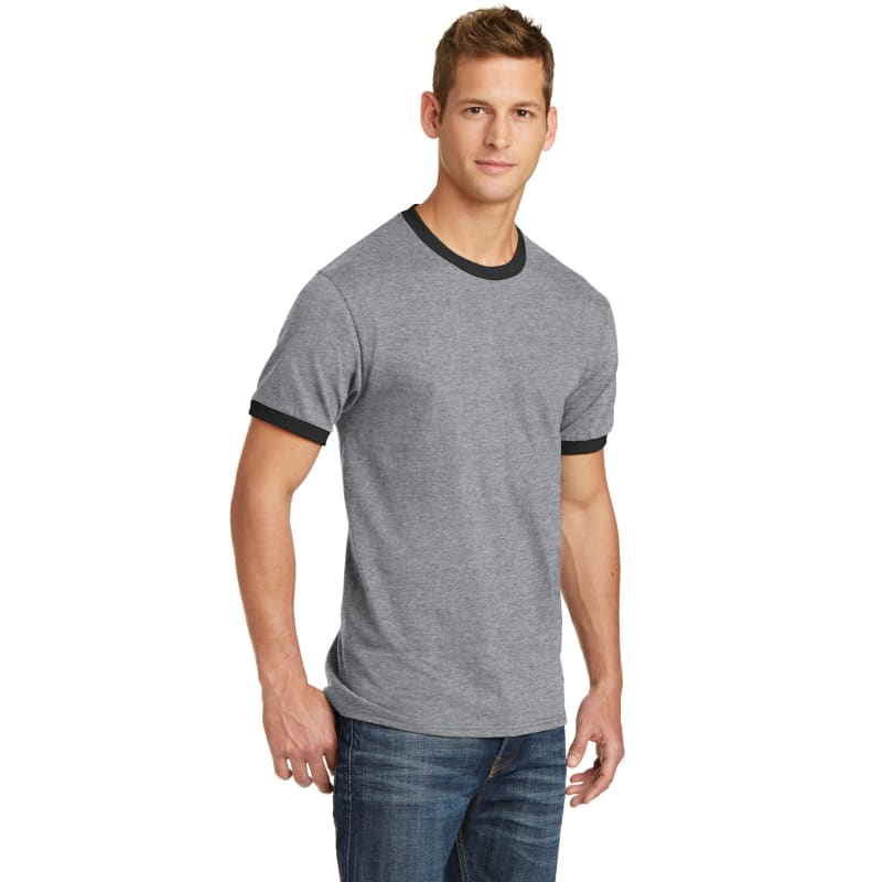 Port & Company Core Cotton Ringer Tee. 5