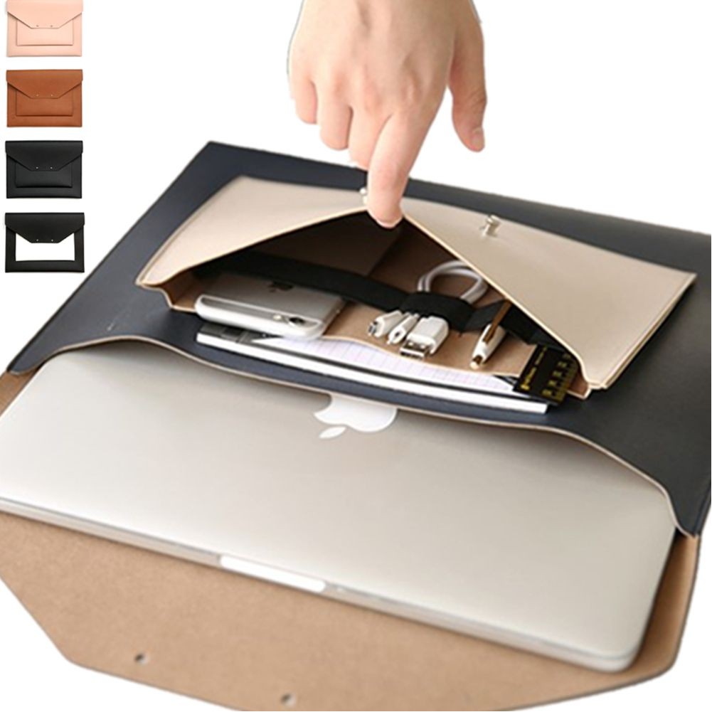 Waterproof Wear Resistant Leather Laptop Bag 3