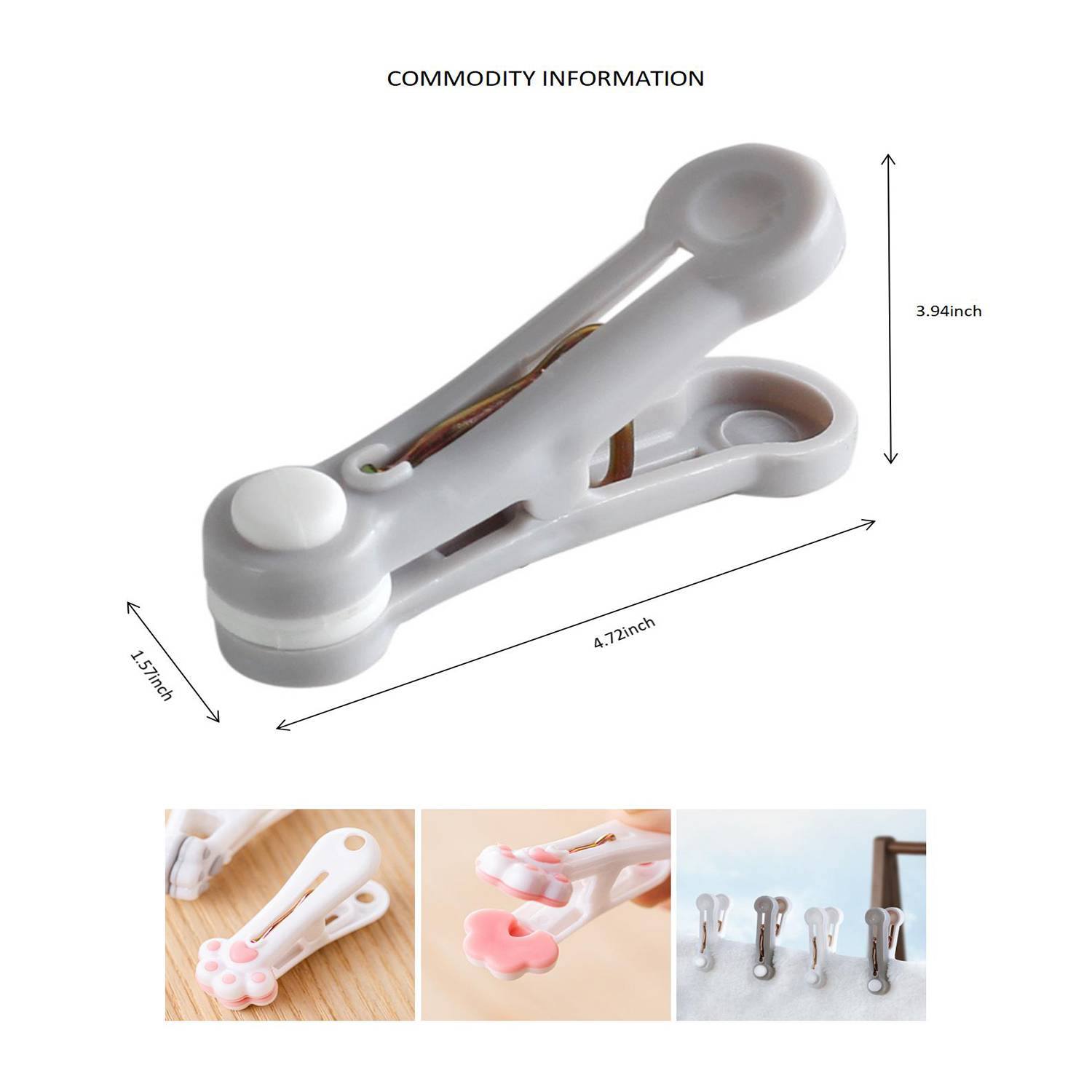 Plastic Non-Marking Drying Clothespin 6