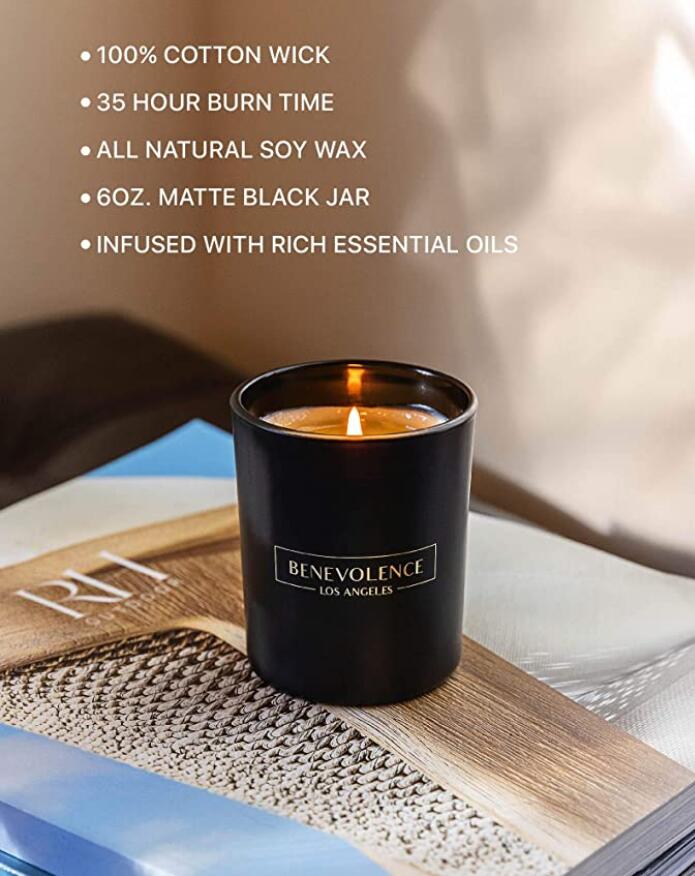 6OZ Premium Rose & Sandalwood Candles 2