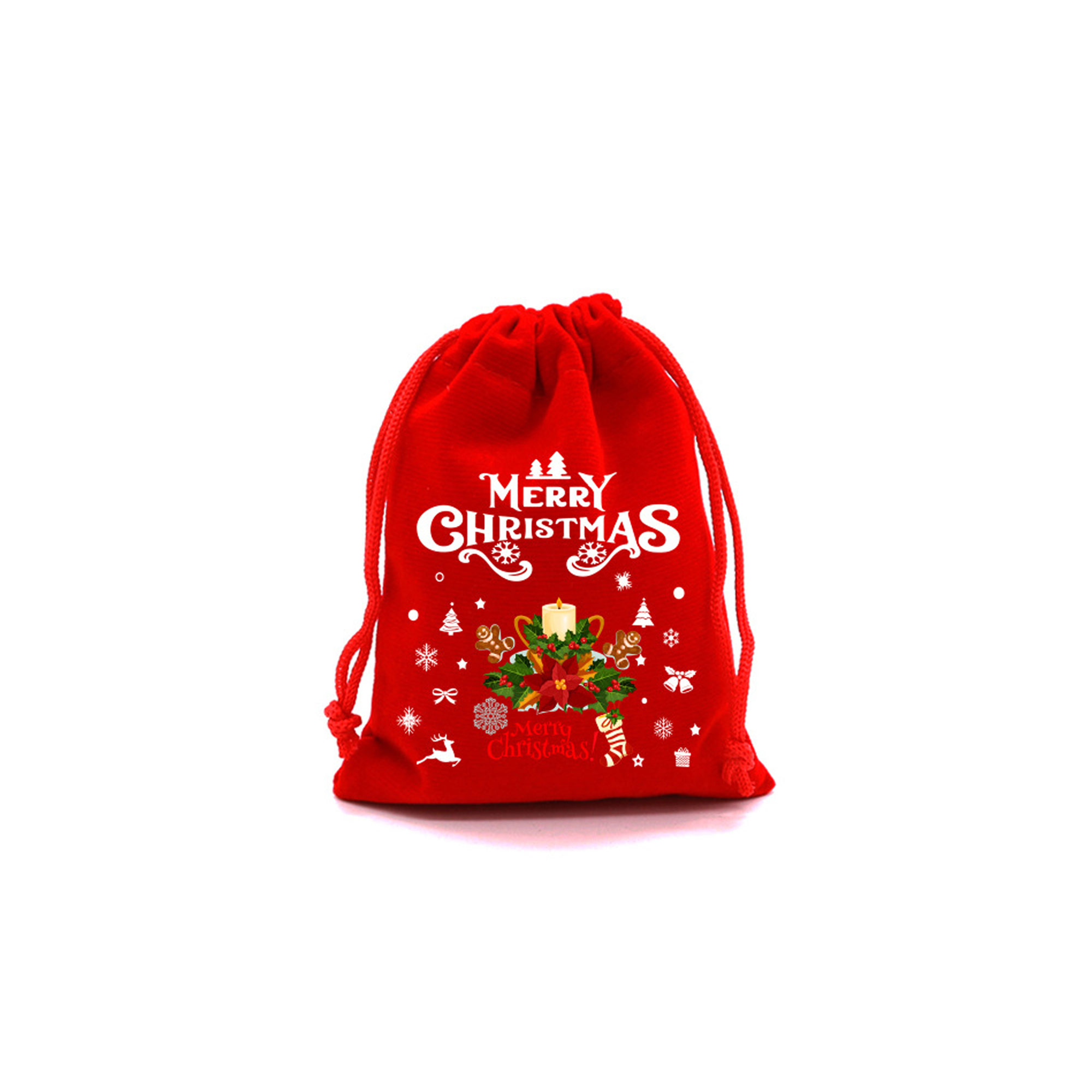 Velvet Christmas Drawstring Gift Bags 2