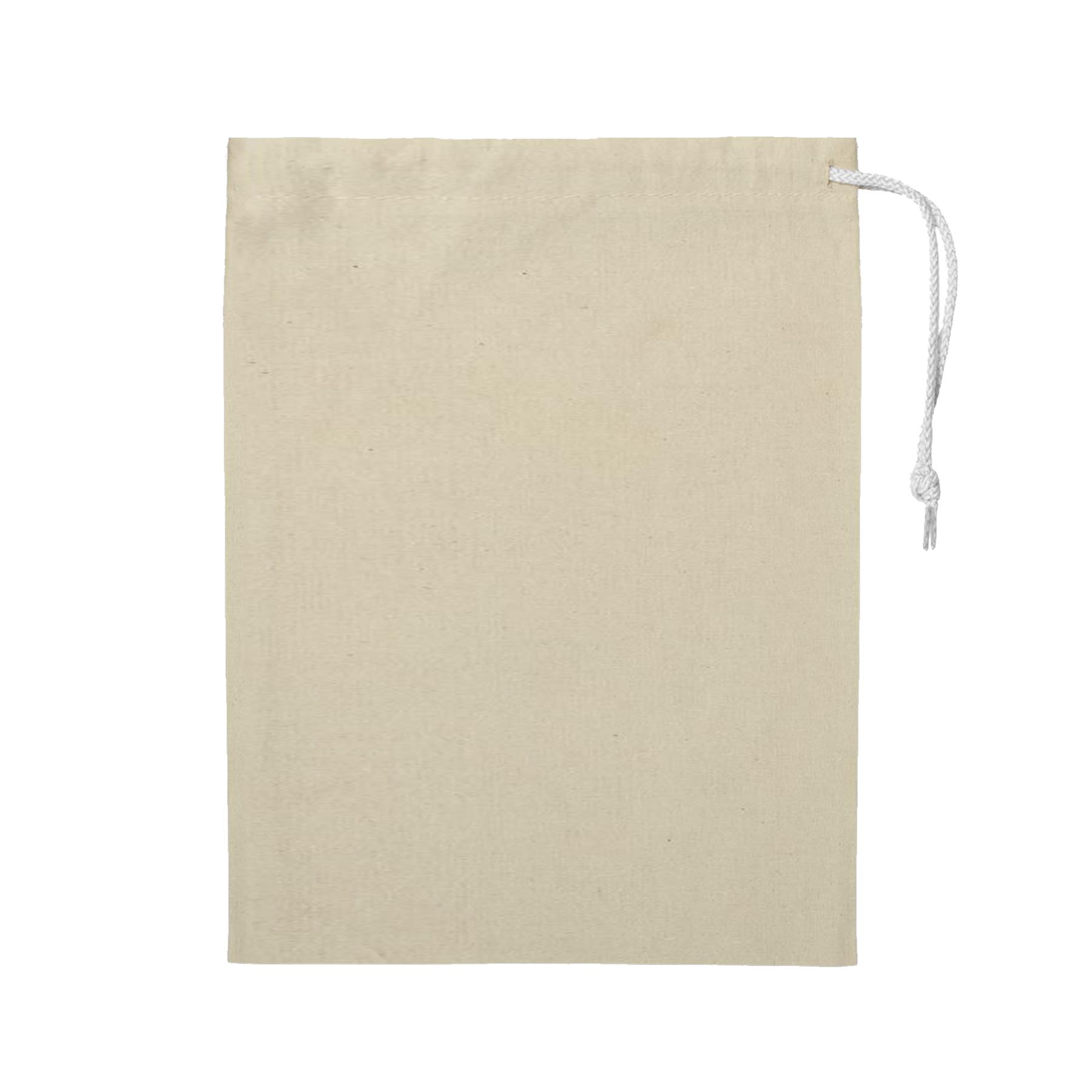 100% Natural Cotton Canvas Drawstring Shoe Tote Bag_R121NBS 3