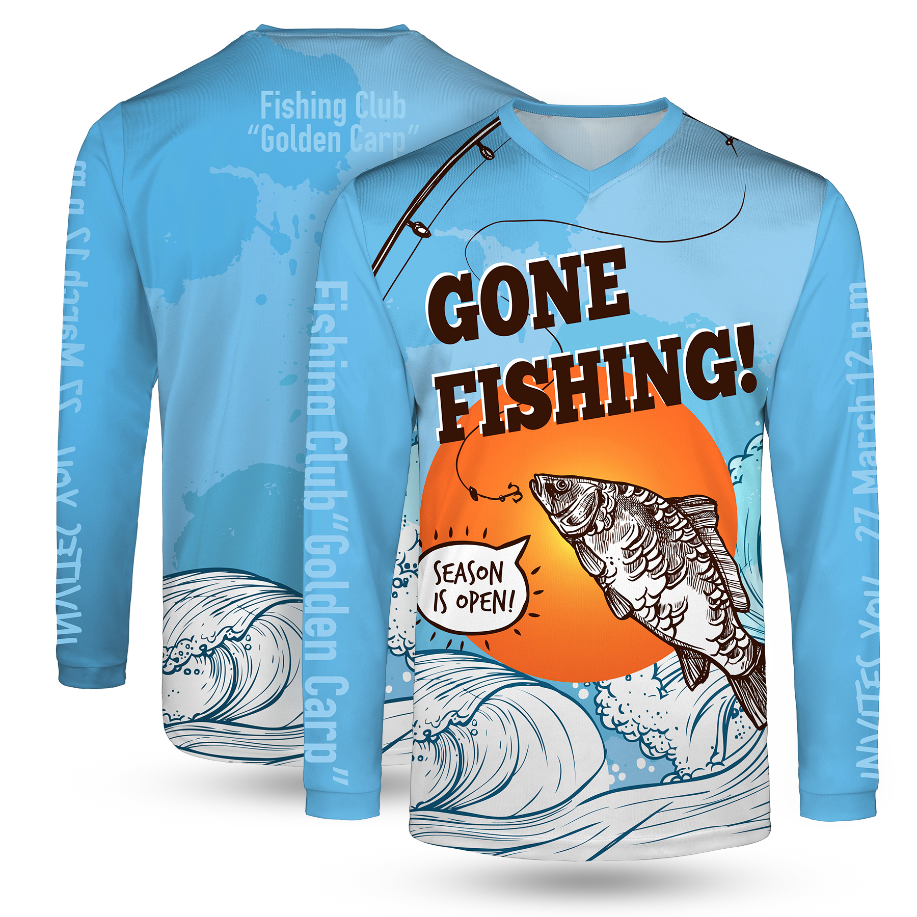 Custom Full Color Dye Sublimation Long Sleeve T-Shirt 3