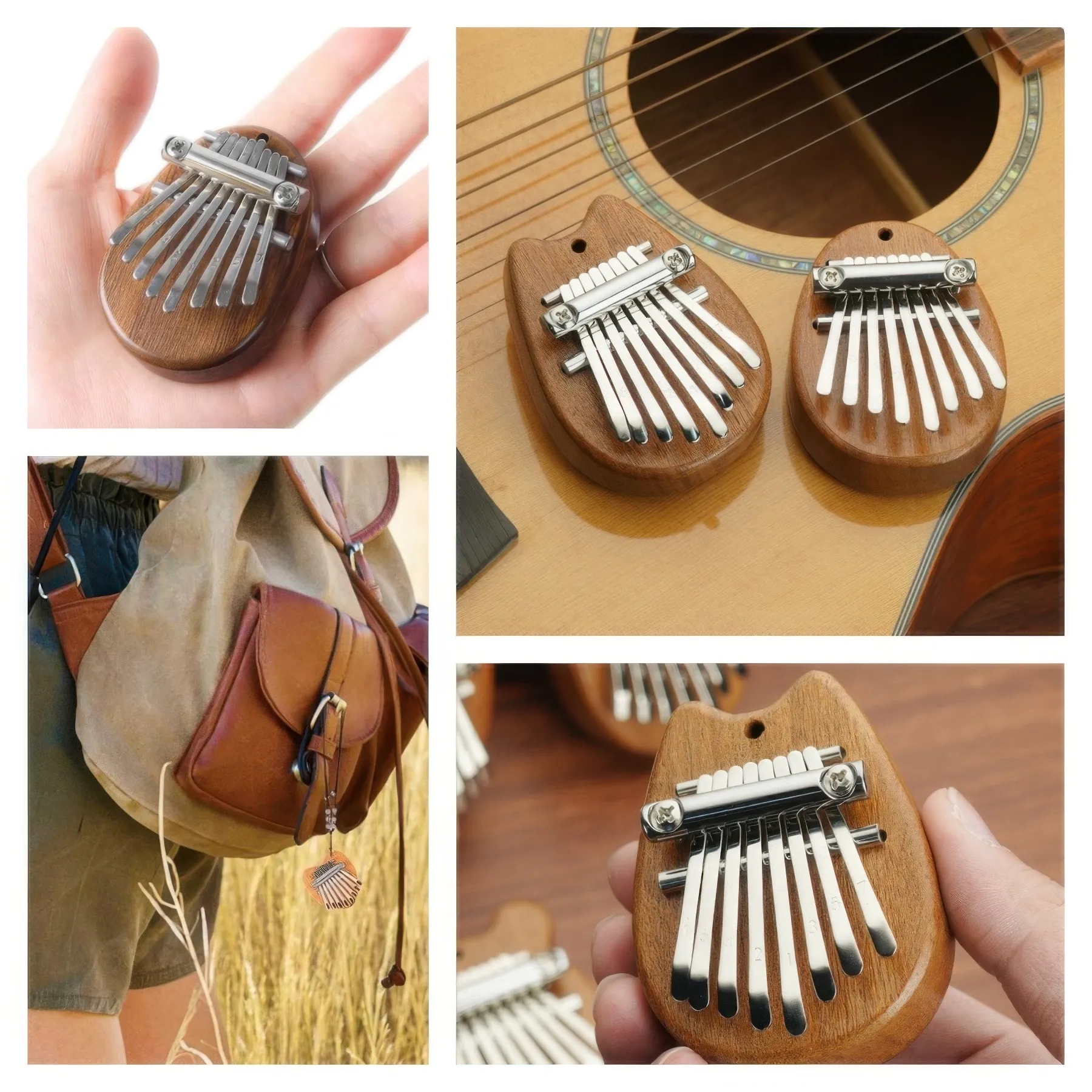 8 Key Mini Solid Wood Kalimba Finger Piano 2