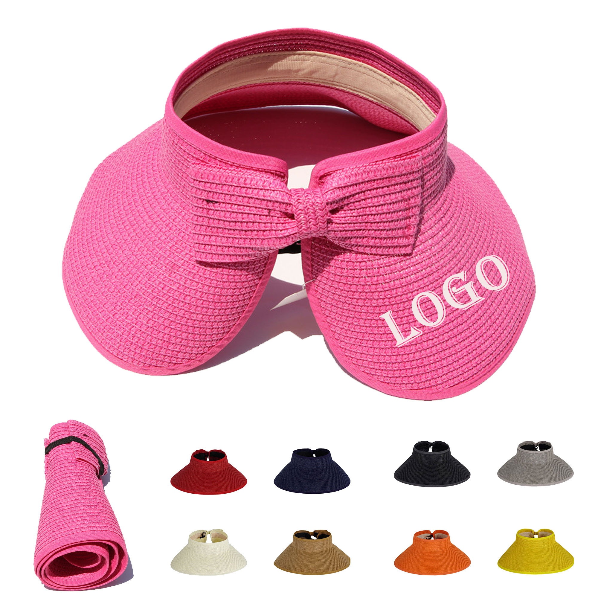 Wide Brimmed Folding Straw Hat 7