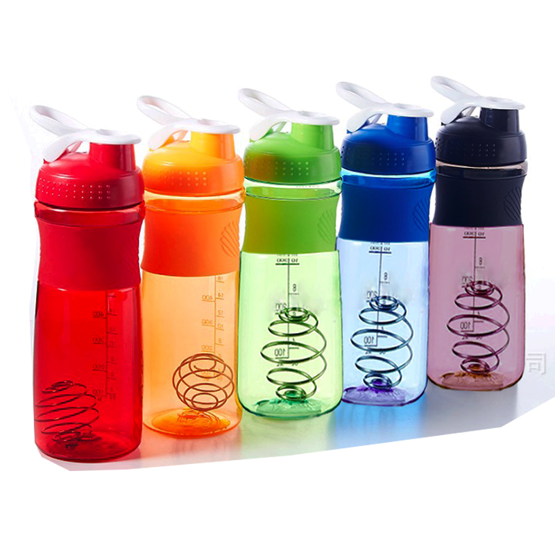 25.7oz Customized logo sports plastic shaker bottles, protein shaker cup with stainless steel ball
