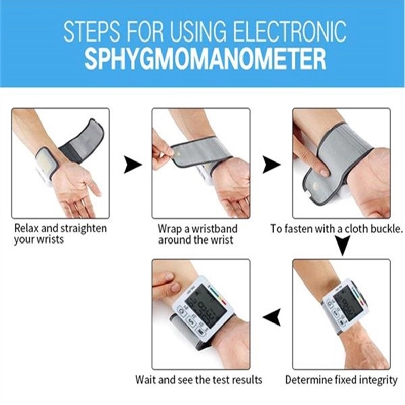 Wrist Sphygmomanometer Blood Pressure Monitor Cuff 5