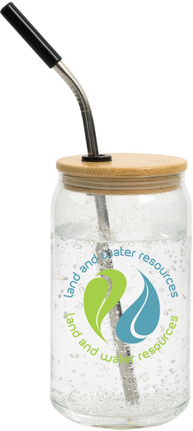 FULL COLOR CAN GLASS 16 OZ WITH LID AND STRAW 13