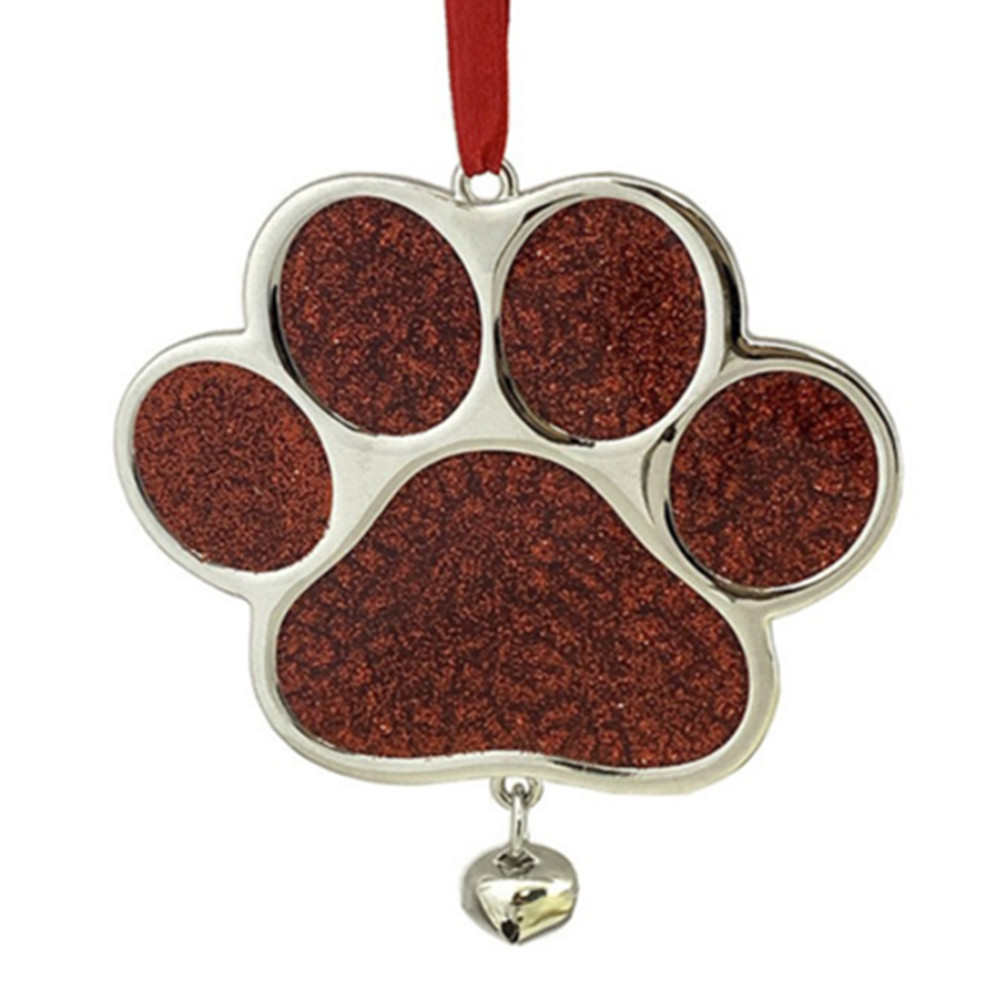 Dog Paw Alloy Christmas Ornament 4