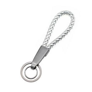 Woven PU Leather Keychain With Long Buckle 37