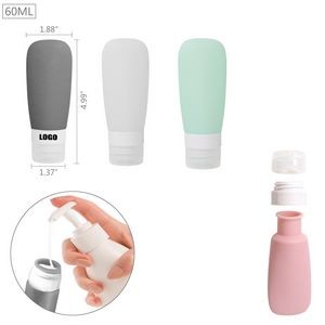60ml Elegant Tube Silicone Travel Bottle With Flip Up Lid 6