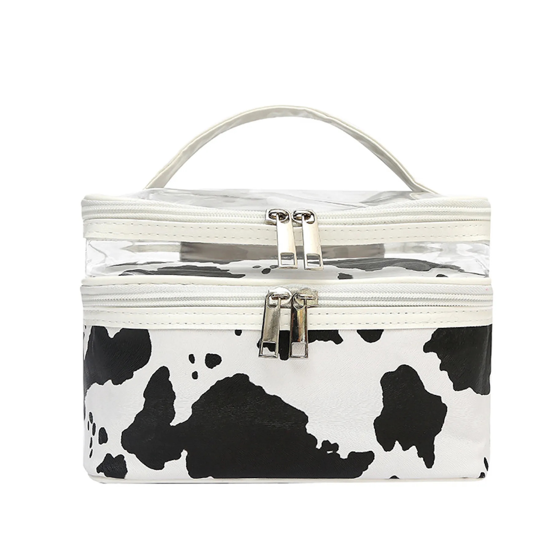 Cows Double Layer Travel Storage Cosmetic Cases 7