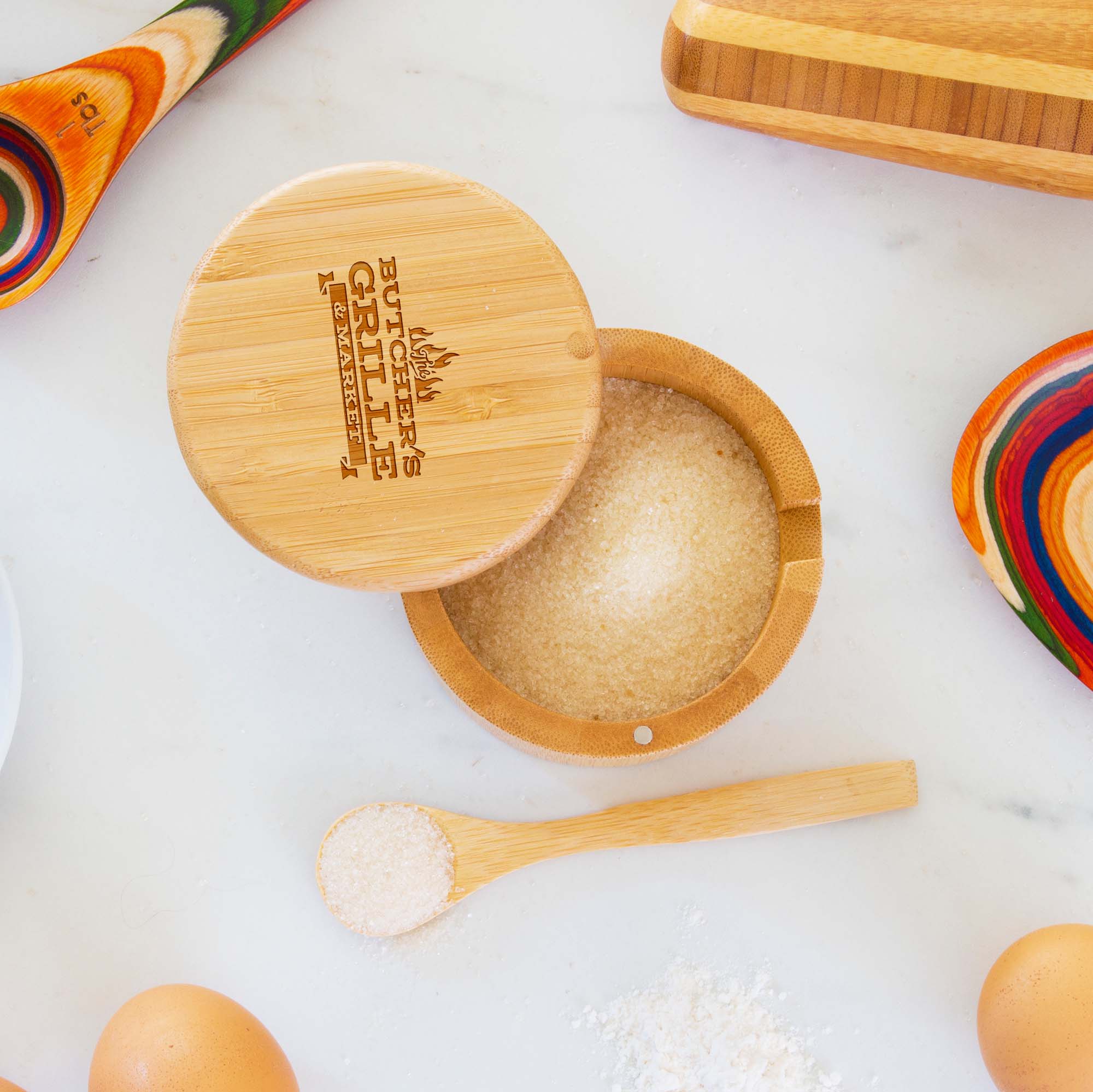Little Dipper Bamboo Salt Box with Spoon 4
